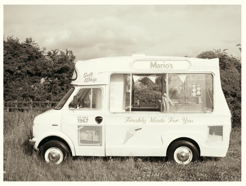 Vintage Homemade Ice Cream van.